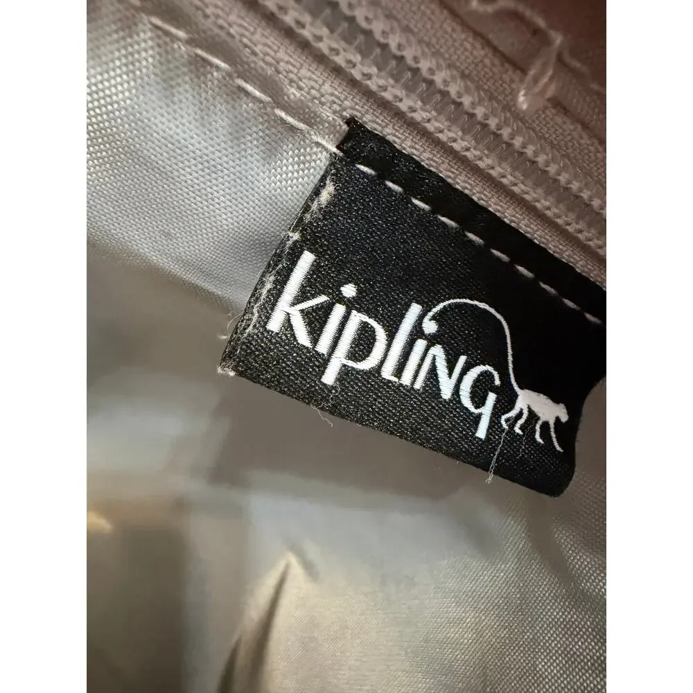 Kipling Black Nylon Flap Mini Backpack Bag Purse Double Front Pockets